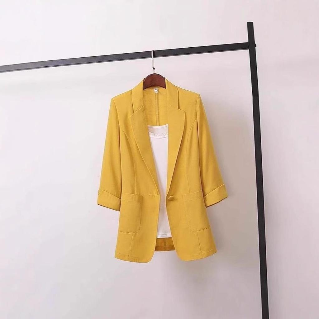2024 Women's Korean-Style Loose Fit Summer Blazer, Plus Size Available