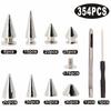 354Pcs Spiked Punk Screw Rivets Studs Metal Warhead Bag Shoes Clothes Watchband Spikes Studs Decor Nail Buckles
