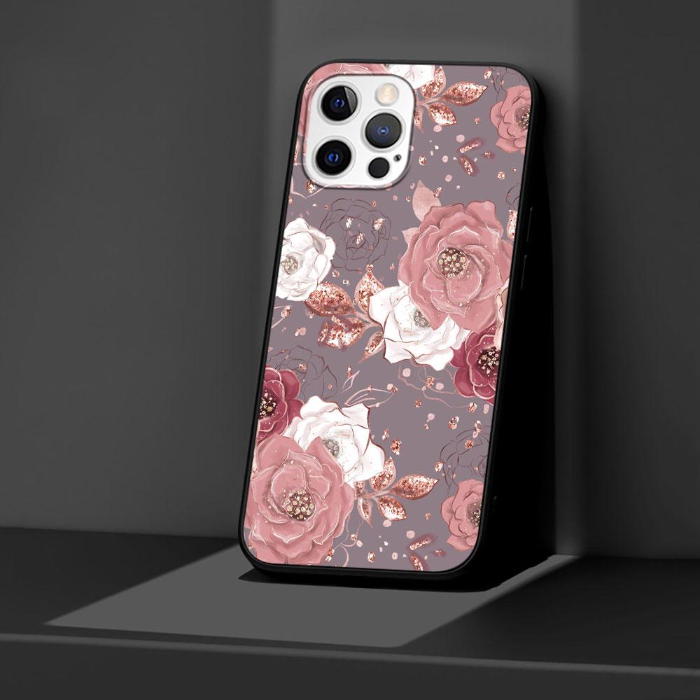 Rose Liebesherz Gold Hülle für Apple iPhone 13 14 Plus 11 12 Mini 15 Pro Max 7 8 SE 2020 X XS XR Silikon Weiche Handyhülle