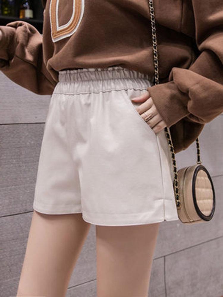 Women's High Waist PU Leather A-Line Shorts - Autumn/Winter 2025 Collection