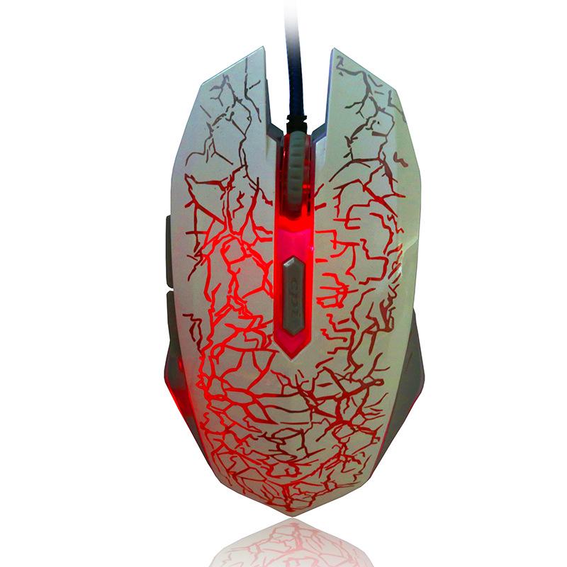 Kabelgebundene USB-Maus, Gaming-Maus, 2400 DPI, LED-Hintergrundbeleuchtung, professionelle Gamer-Mäuse, ergonomische Computermaus für PC, Laptop, MacBook