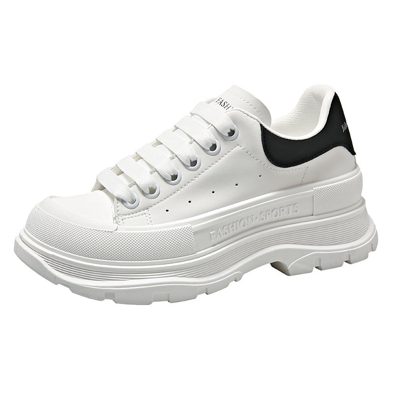 

Пара вулканизированных ботинок, модная нескользящая весенняя новая уличная однотонная модная шнурованная женская мужская спортивная обувь 44