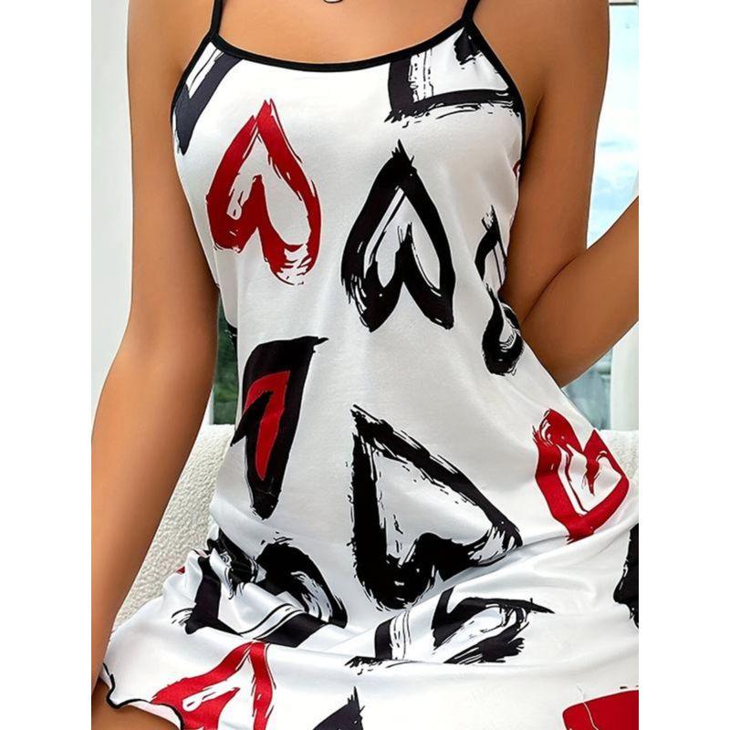 Can Be Worn outside Sexy Casual Foreign Trade Print Nightdress Women's Home Casual Nightdress