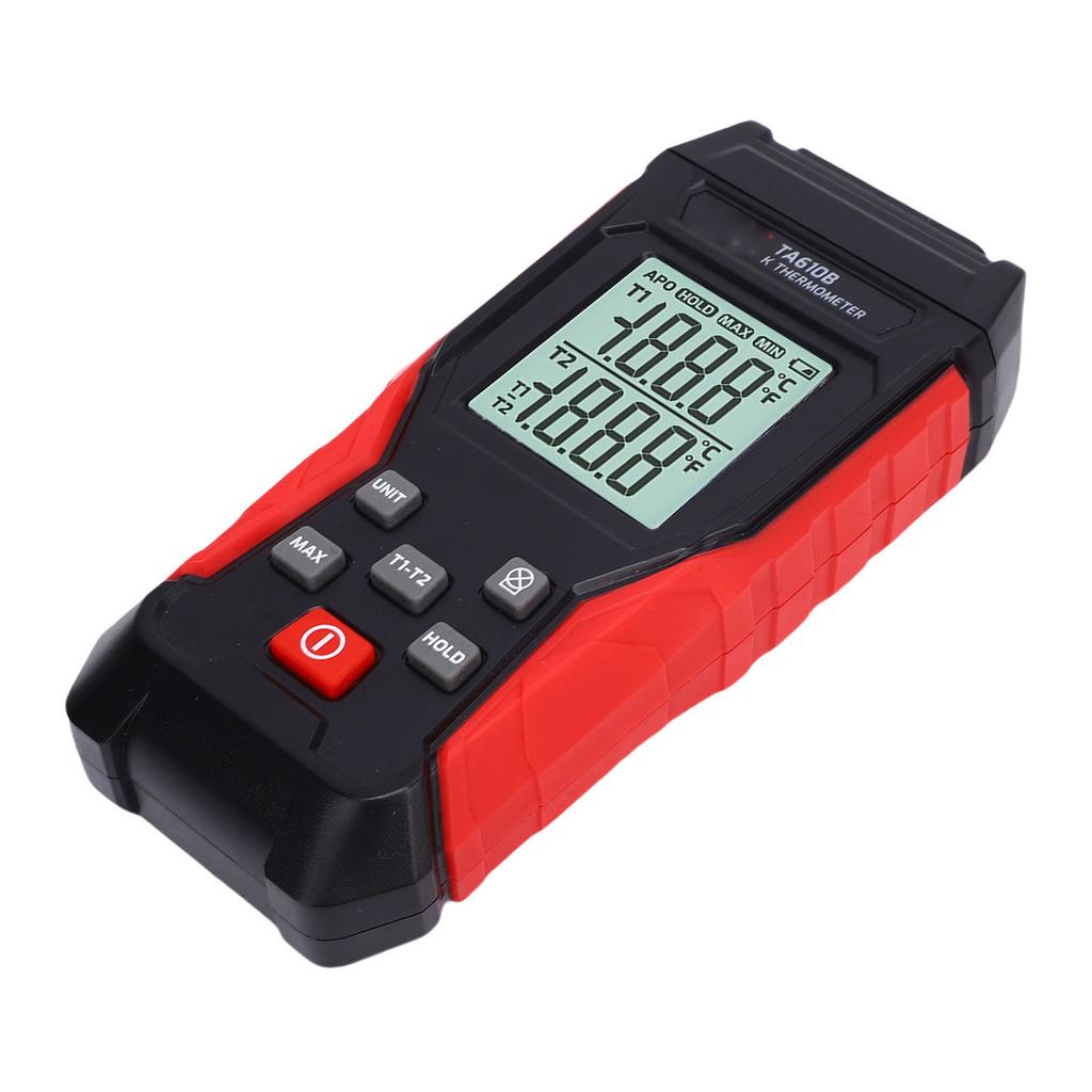 Digital K Type Thermometer with Probes 2 Channel Thermocouple Temperature Meter Backlit LCD Display Accurate Electronic