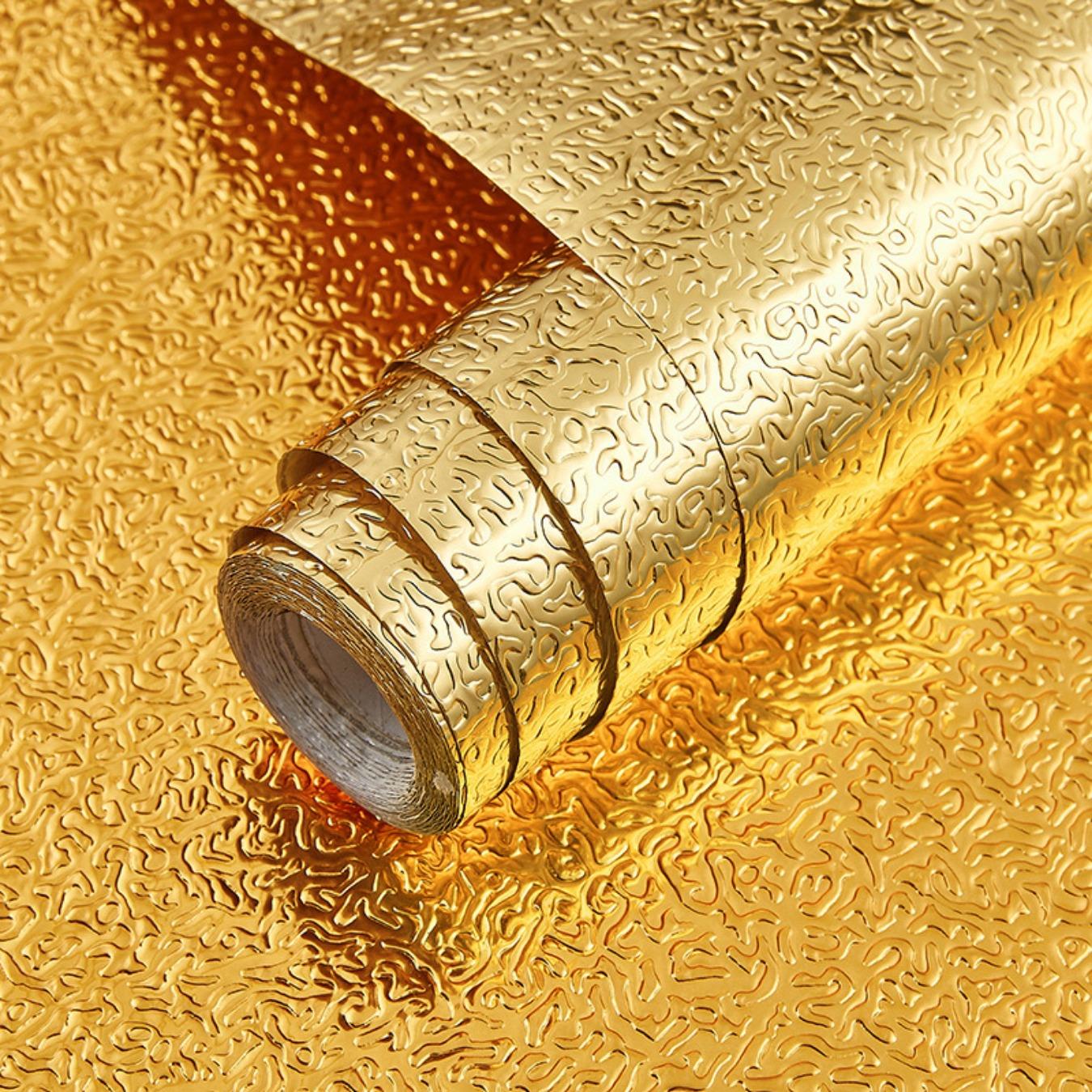 

Фольгированная бумага, кухонная маслостойкая пленка, водонепроницаемая, влагостойкая, самоклеящаяся, обои для столешницы, шкафа, ремонта, плитки, наклейки 60cm×3m