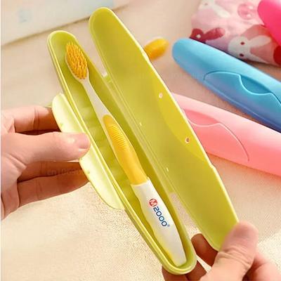 Voyage Portable Lavage Boîte à Brosses à Dents Scellée avec Couvercle Rose Étanche Anti-Fuite Étui à Brosses à Dents Randonnée Camping Boîtes de Rangement