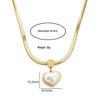 Stylish Pearl Heart Titanium Steel Necklace for Women, Colorfast, Cool Clavicle Chain