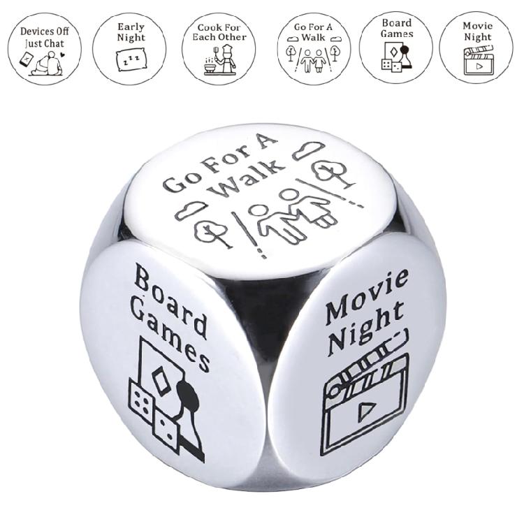 Couple Date Night Game Ideas Decision Dices Anniversary Date Night Dices Gift for Men Women Wedding Metal Dating Dices