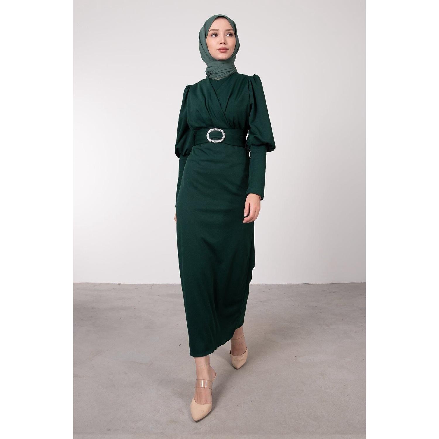 

Women s Cross Front Sukuba Pencil Dress S зелений