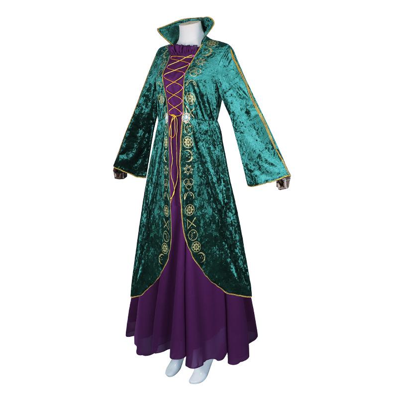 Hocus Pocus Winifred Hexe Retro Lange Robe Halloween Kostüm