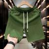 Summer New Men's Solid Color Casual Shorts Men's Large Size Loose Straight Sports Pants