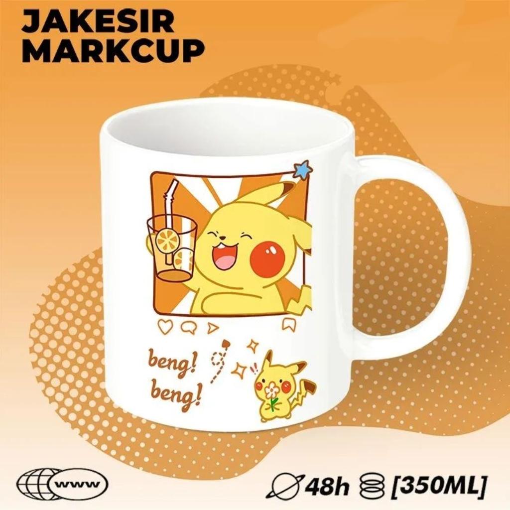 Uroczy ceramiczny kubek do kawy Pikachu Pokemon Kreskówka Duża pojemność Kubek do herbaty Nowość Prezent dla Dzieci Dorosłych Fanów