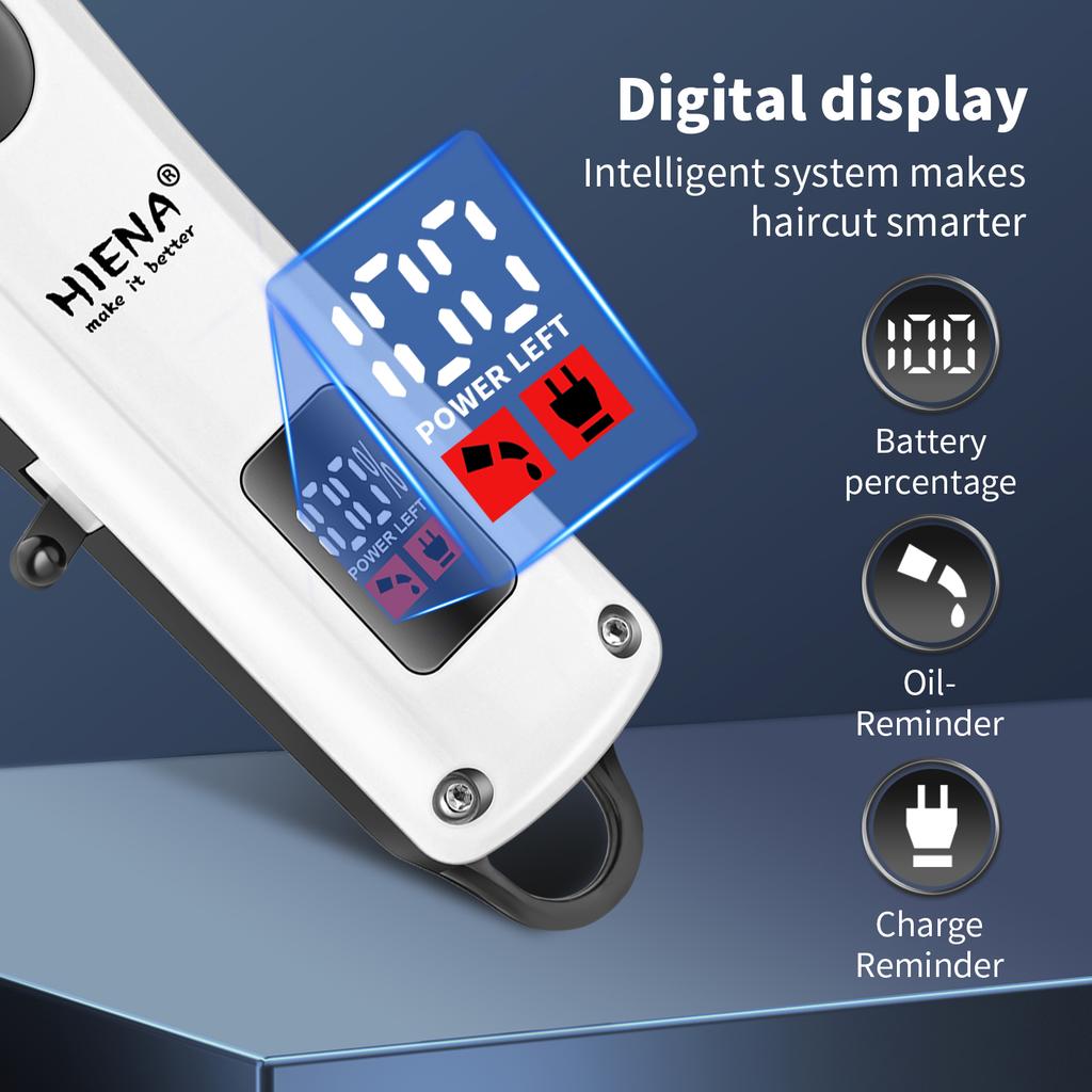 HIENA Hair Trimmer Professional Barber Hair Cutting Machine Cordless Hair Clipper Haircut Barber Machine Trimer for Men