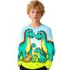 Children's 3D Printed Crew Neck Long Sleeve T-Shirt Fashion Versatile Trend Breathable Casual