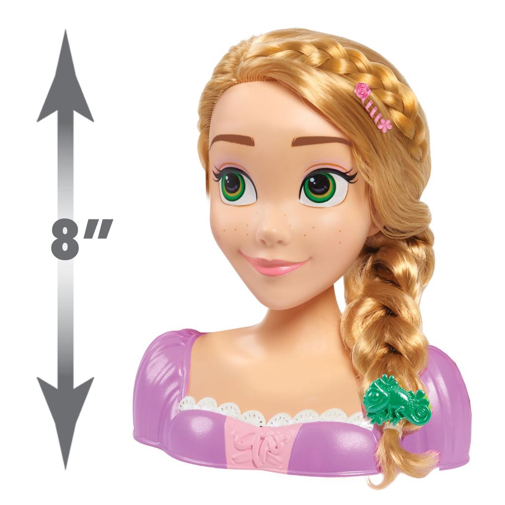 Just Play Rapunzel Styling Head Deluxe Tangled Toy for Girls, Stylish Hair Accessory