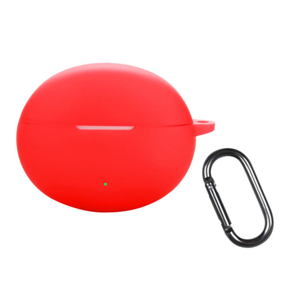 For Oppo Enco Free4 Silicone Case Wireless Earphones Protective Cover with Anti-Lost Buckle