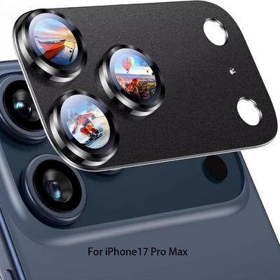 Metal Tempered Glass Lens Protector Full Cover Anti Scratch Back Camera Protective Film HD Orange for iPhone 17Pro/17 Pro Max