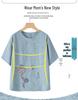 Elderly Women's Fashionable Cotton-Linen Summer Top - Short-Sleeved for Middle-Aged and Older Ladies
