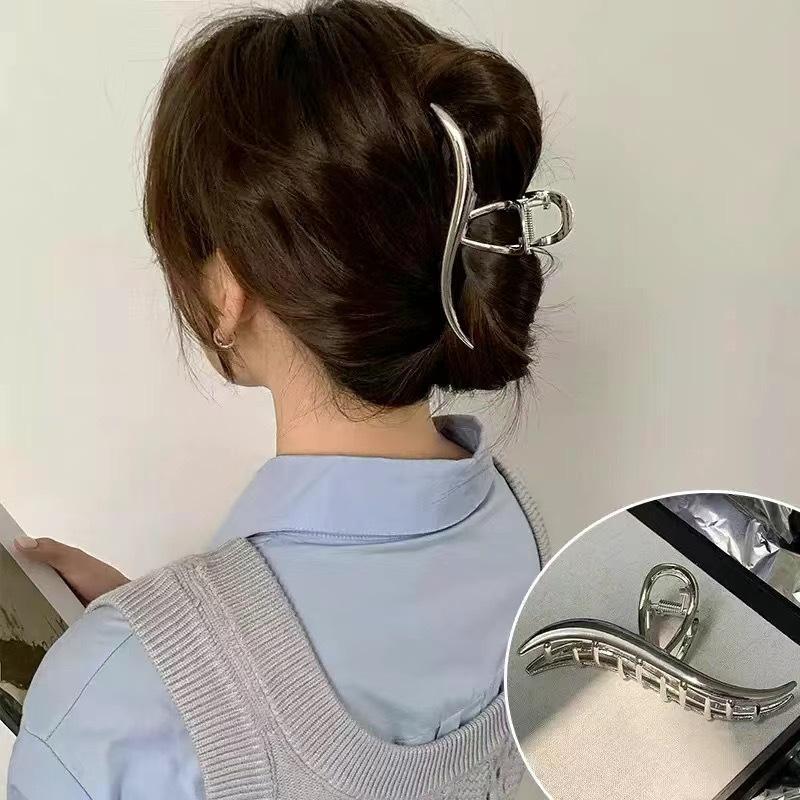 High-End Metal Butterfly Hair Clip for Women - Large, Elegant 2024 Style Shark Clip