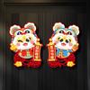 Cartoon 2025 Snake Year Door Sticker Traditional Blessing 3D Fu Character Door Sticker Chinese Lunar New Year Lucky Sticker