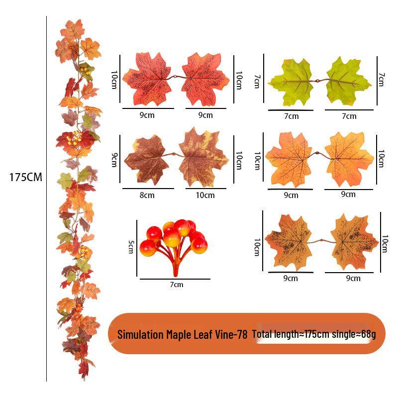 Autumn Maple Leaf Vines: Halloween & Harvest Festival Hanging Decorations