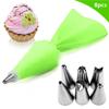 8/PCS Silicone Pastry Bag Tips Kitchen Cake Icing Piping Cream Cake Decorating Tools Reusable Pastry Bags Nozzle Set
