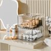 1Pc/2Pcs Acrylic Desktop Pull-out Organizer Transparent Jewelry Makeup Drawer Design Storage Box Office Desktop Stationery Box