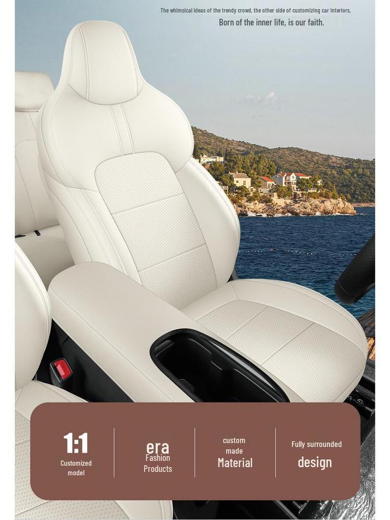 Bingo PLUS Leather Car Seat Cushion - Universal, New Model for All Seasons, Fits Special Cars, 5-Seat