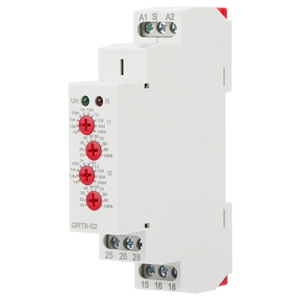 GRT8   Asymmetric ONCelsiusOFF Cycle Timer, AC 220V Delay Control Time Relay, Super Wide Range, S A1 Short Circuit  ing Modes, Compact Size