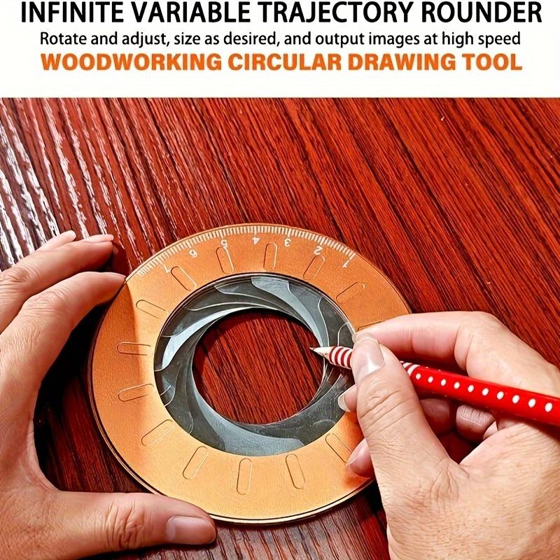 DIY Craft, Precision Metal Circle Drawing Tool – Adjustable, Smooth Line Creation,Durable Metal Construction with Infinite Rotation Capability