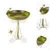 Iron Bird Bath Bowl Freestanding Birdbath Decorative Multipurpose Standing Garden Supplies Feeder