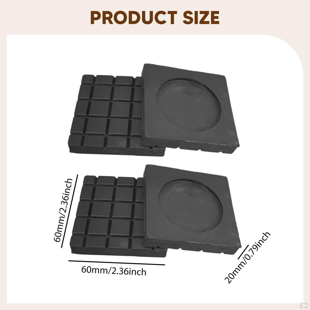 4 Pieces Washer Anti Vibration Pads Support Feet Mats Noise Dampening Stabilizers for Home