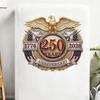Adesivo Decorativo Eletrostático para Janela Águia-careca 250º Aniversário Dia da Independência