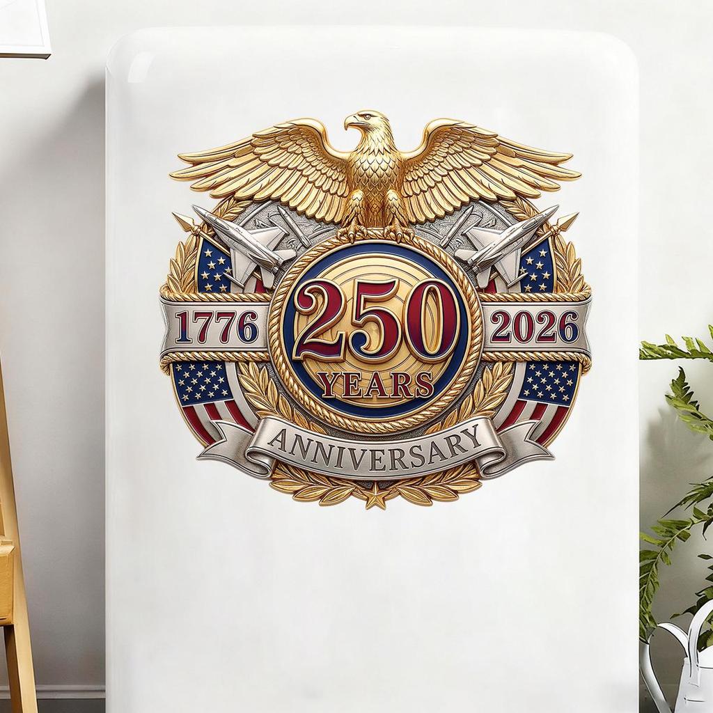 Adesivo Decorativo Eletrostático para Janela Águia-careca 250º Aniversário Dia da Independência