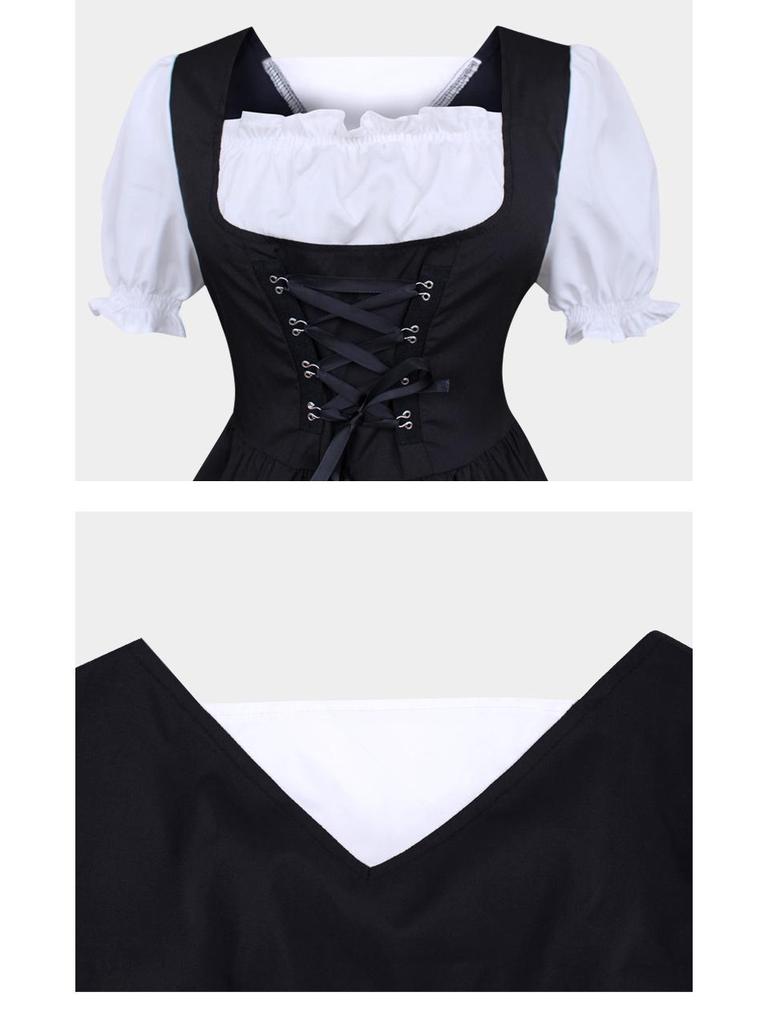 Women's Medieval Renaissance Slimming Bow Performance Costume Skirt