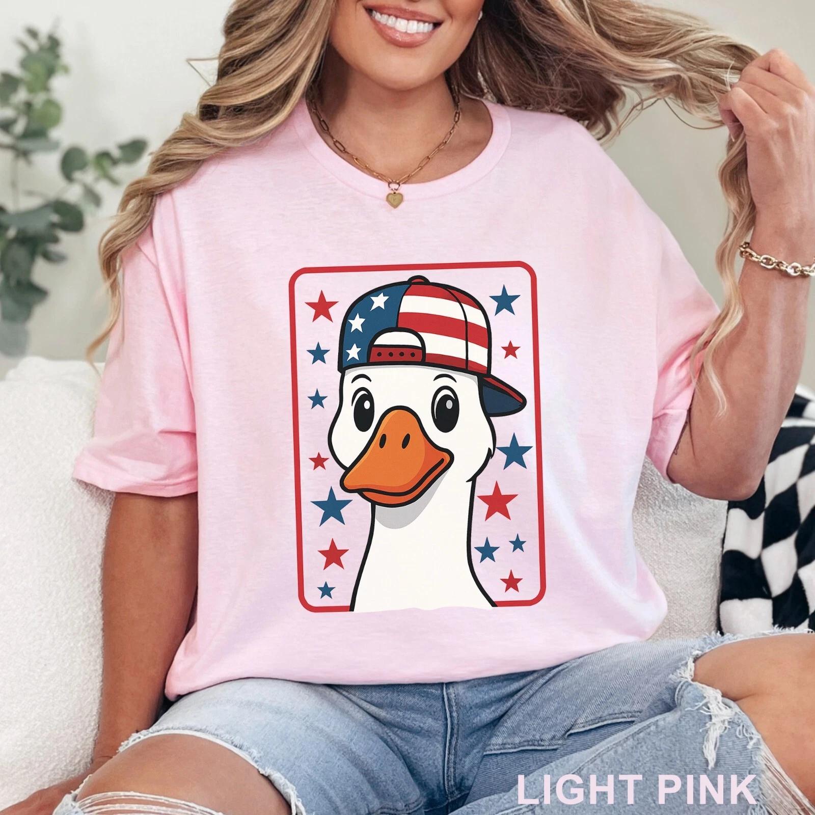 Fourth of July Tee, Patriotic Shirt, July Fourth Goose Shirt, 203224 3XL