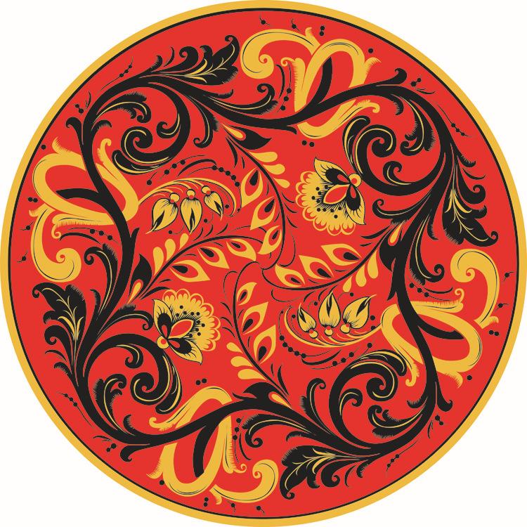 Round Retro Ethnic Style Carpet Living Room Coffee Table Bedroom Computer Chair Hanging Basket Non-slip Floor Mat