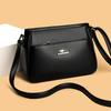 Fashionable Women's Faux Leather Shoulder Bag, Multi-layer Middle-aged Mother Bag, Retro Shoulder Bag, Perfect for Commuting, Travel, and Daily Use