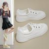 Thin Fashion Mesh New Breathable 2025 Summer Versatile Little White Shoes Women's Flat Baseplate Shoes Round Head Hollow Casual Shoes