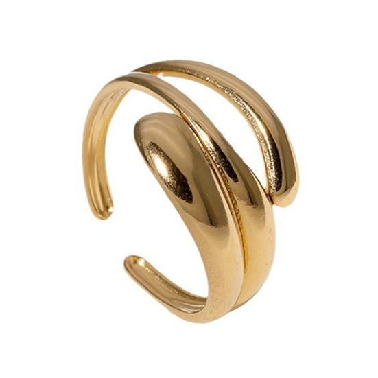 Women Finger Ring Minimalist V-Shaped Geometric Shape Adjustable Fit Open Ring