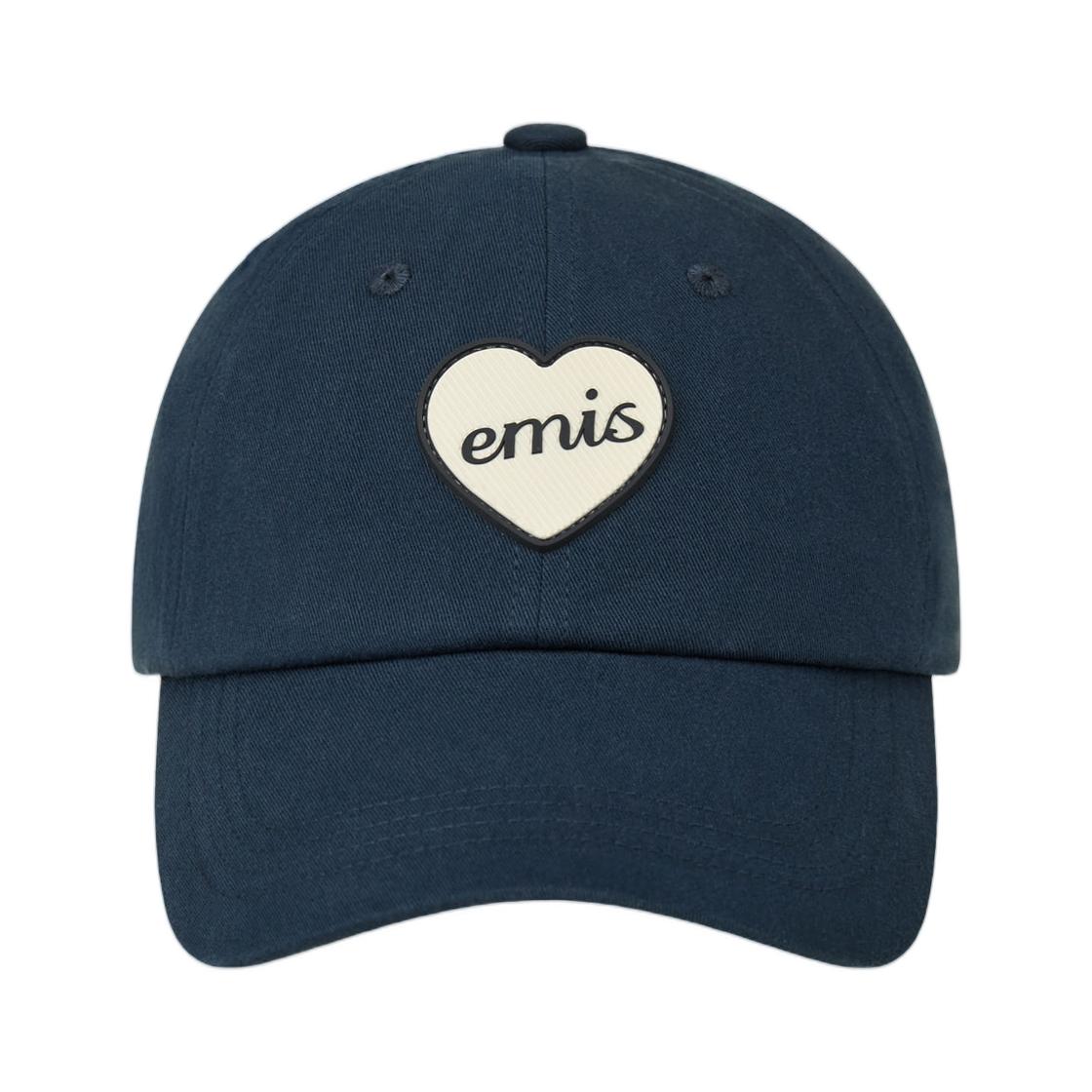 EMIS Heart Rubber Patch Ball Cap Navy ONE SIZE