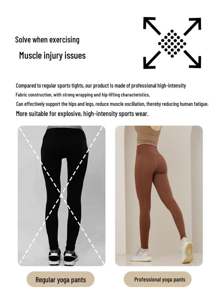 [2025 New Color] Women's High-Waist Butt-Lifting Yoga Pants - Nude Feel, Anti-Roll, Perfect for Running & Fitness