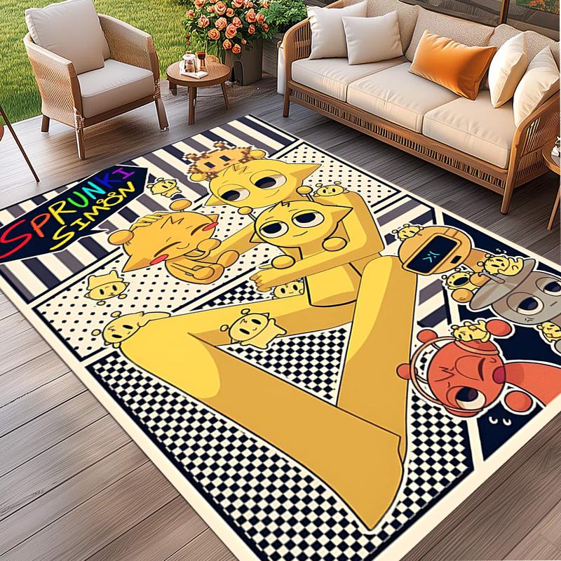 Sprunki Game Print Rug, Washable Floor Carpet, For Entryway Dorm Laundry Room Office Study, Home Decor Birthday Christmas Gift