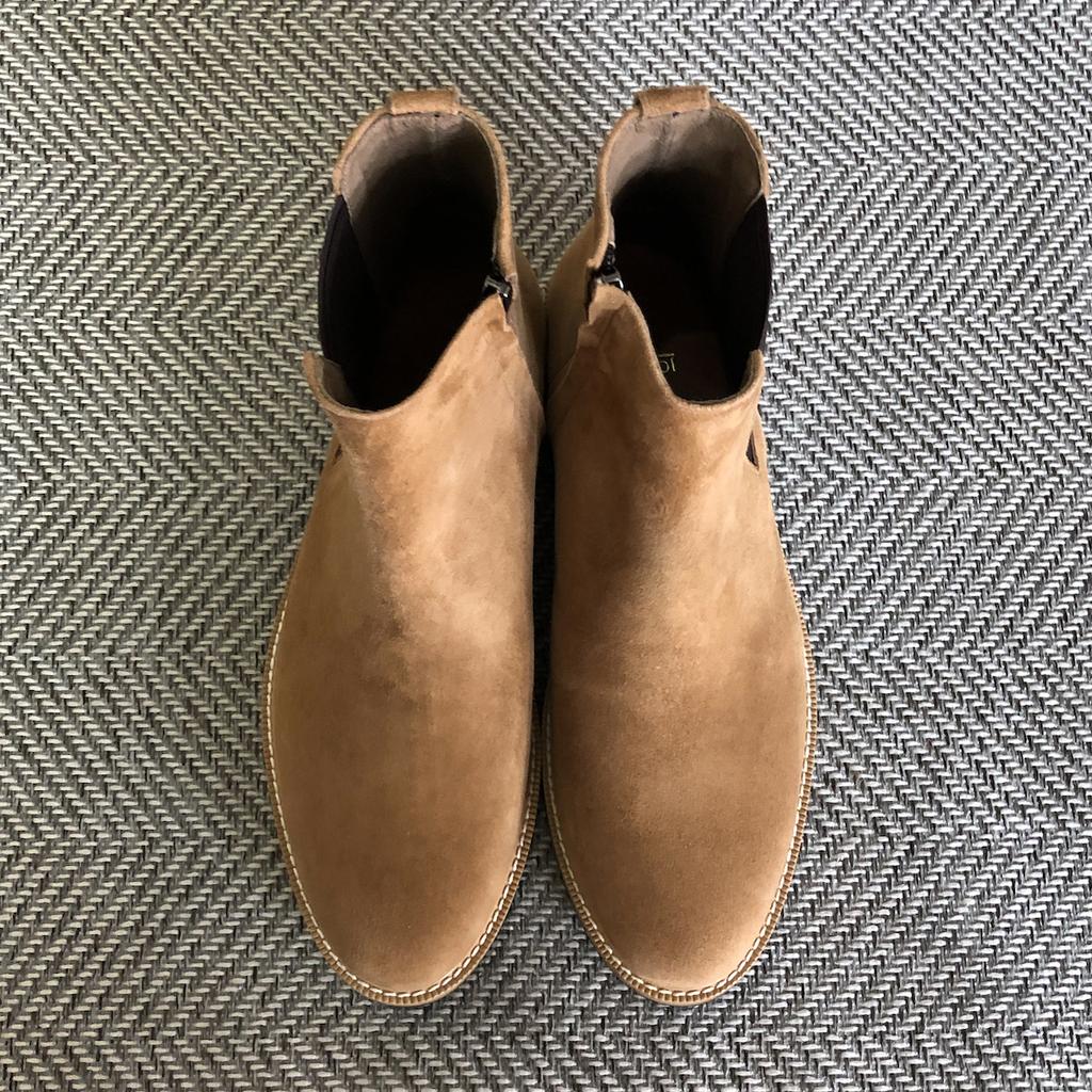 Joenshoe Lil Suede Round Chelsea Boots New Brick Brown