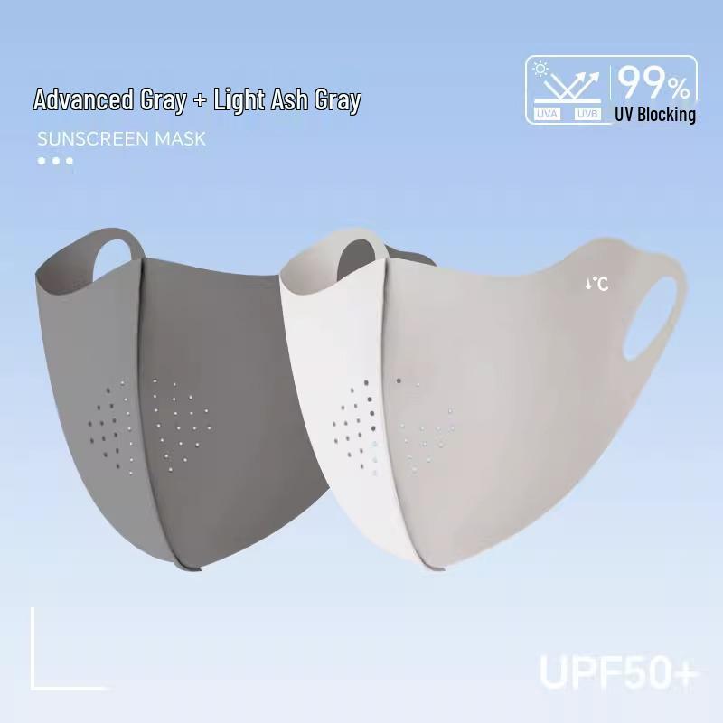 Unisex Breathable Sunscreen Mask with UV Protection and Ice Silk Fabric