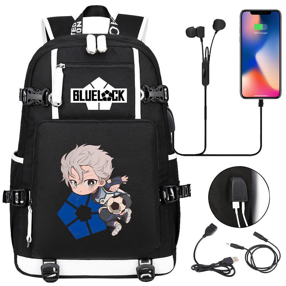 

Новый модный универсальный рюкзак большой вместимости из ткани Оксфорд с USB, с анимационной печатью, повседневный студенческий школьный рюкзак No specification