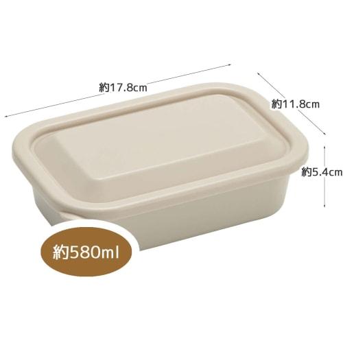 Skater Storage Container Smoke Beige S 580ml with Fluffy Lid Food Lunch Case Made in Japan LFP6-A