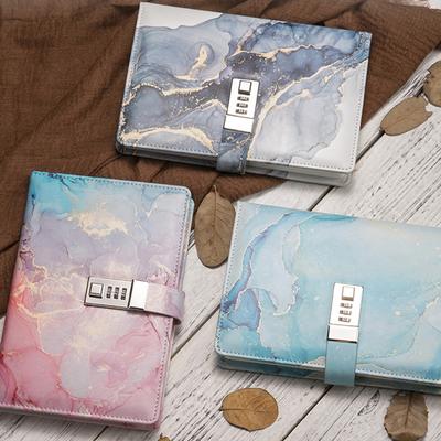 A5  Password Book With Lock Journal Creative Journal Book Student Notepad Stationery Notebook