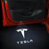 Car Door LED Logo Projector Puddle Lights HD Welcome Light 3D Laser Ghost Shadow Light Auto Accessories For Tesla Model Y 3 S X