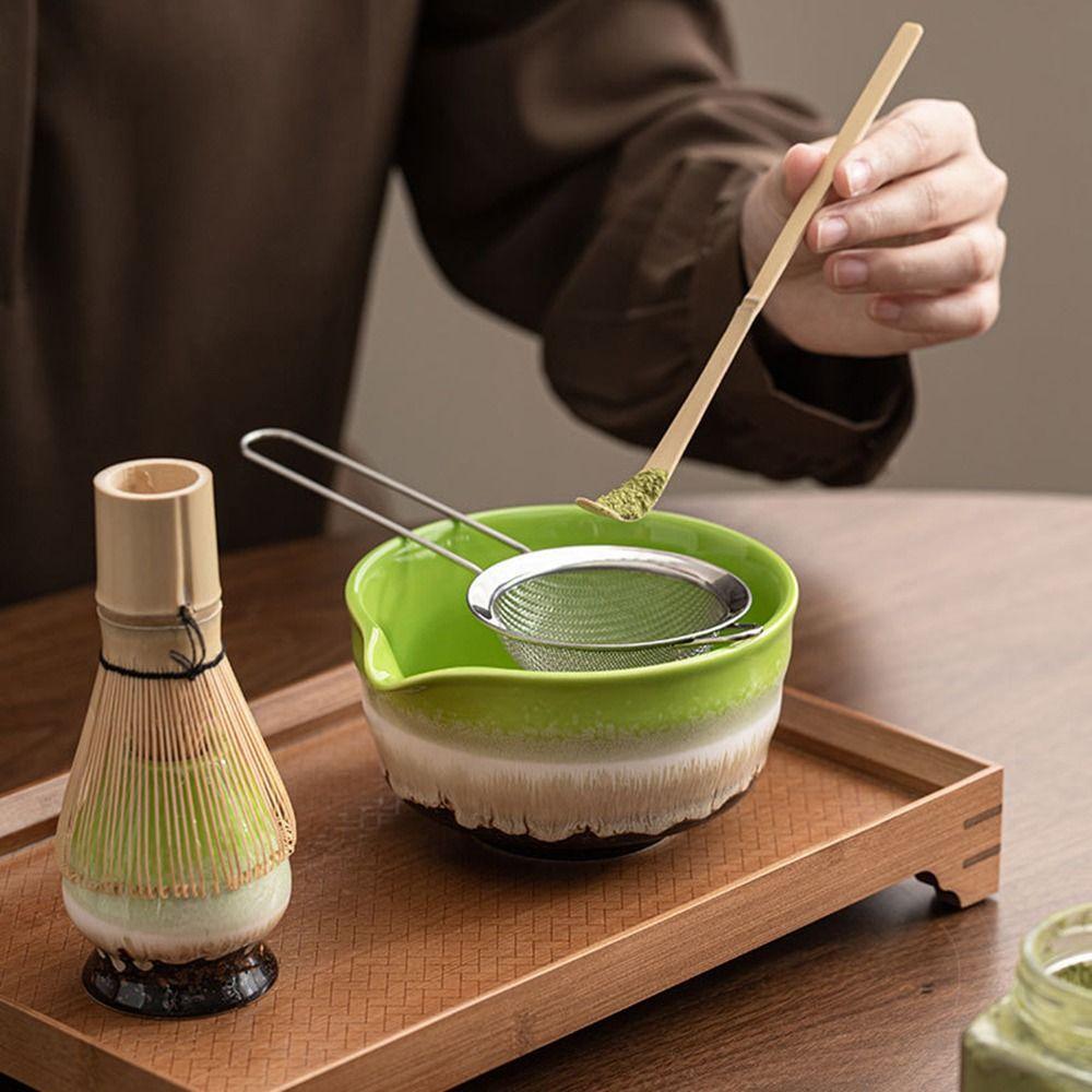5Pcs/Set Tea Sticks Japanese Matcha Tea Set Reusable Chasen Traditional Matcha Gift  Home Brewing